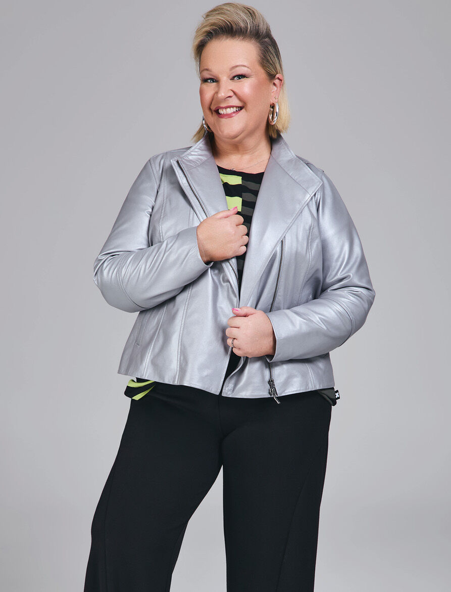 Leather Panel Jacket